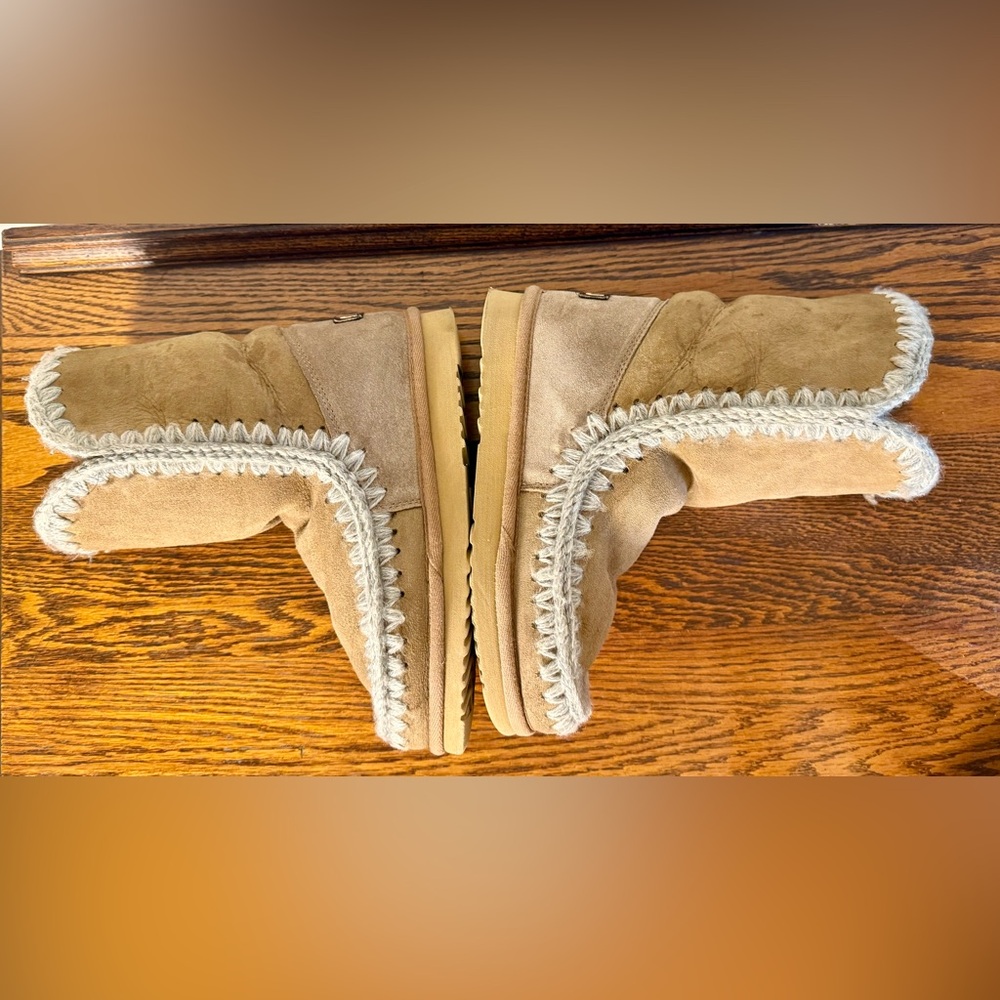 Cozy Boho Mou Eskimo 24 Stitch Detailed Sheepskin Boots Size IT38 - Picture 10 of 10